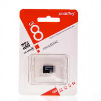 Купить онлайн SMART BUY 8GB MicroSD HC CLASS10 без адаптера в интернет-магазине компьютерной техники com-dv.ru с доставкой по Хабаровску недорого.