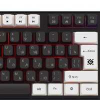 Купить онлайн Defender клавиатура игровая KNIGHT GK-007  с подсветкой бел\черн в интернет-магазине компьютерной техники com-dv.ru с доставкой по Хабаровску недорого.