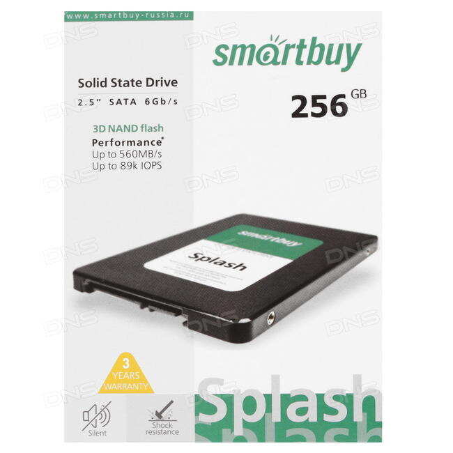 Заказать онлайн Жесткий диск 2.5" SSD Smartbuy Splash 256gb в интернет-магазине компьютерной техники com-dv.ru с доставкой по Хабаровску недорого.