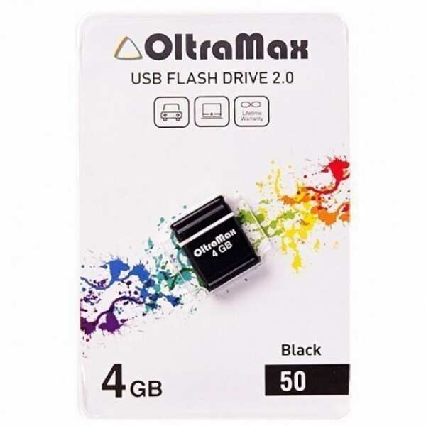 Заказать онлайн ФЛЭШ-КАРТА OltraMax 4GB 50 mini Black USB 2.0 в интернет-магазине компьютерной техники com-dv.ru с доставкой по Хабаровску недорого.