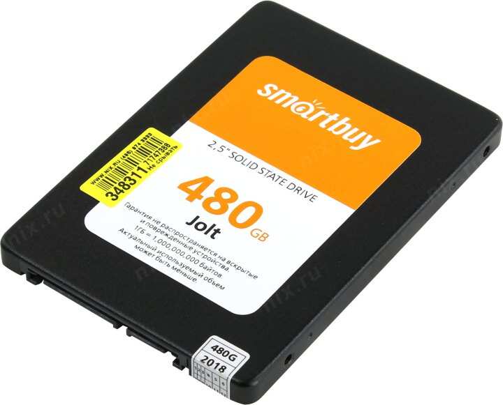 Заказать онлайн SSD накопитель Smartbuy 480gb Jolt в интернет-магазине компьютерной техники com-dv.ru с доставкой по Хабаровску недорого.