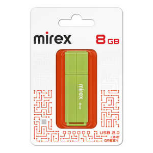 Заказать онлайн Флэш-карта Mirex 8gb Line Green в интернет-магазине компьютерной техники com-dv.ru с доставкой по Хабаровску недорого.
