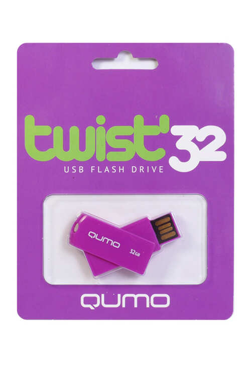 Заказать онлайн Флеш карта QUMO 32Gb TWIST FANDANGO раскладная USB 2.0 в интернет-магазине компьютерной техники com-dv.ru с доставкой по Хабаровску недорого.