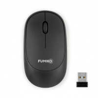 Купить онлайн Fumiko мышь беспроводная "VIVID" FMW-06-K черная 3 кнопки в интернет-магазине компьютерной техники com-dv.ru с доставкой по Хабаровску недорого.