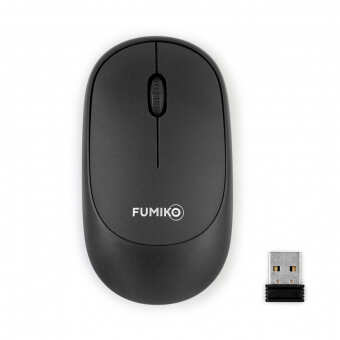 Заказать онлайн Fumiko мышь беспроводная "VIVID" FMW-06-K черная 3 кнопки в интернет-магазине компьютерной техники com-dv.ru с доставкой по Хабаровску недорого.