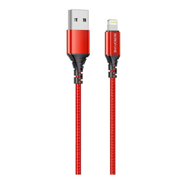 Заказать онлайн Borofone кабель USB-iPHONE BX54 красный 1.0м в интернет-магазине компьютерной техники com-dv.ru с доставкой по Хабаровску недорого.