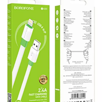 Купить онлайн Borofone кабель USB-iPHONE 5-x BX89 белый-зеленый 1.0м в интернет-магазине компьютерной техники com-dv.ru с доставкой по Хабаровску недорого.