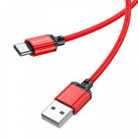 Купить онлайн Borofone кабель USB-TYPE-C BX87 красный в оплетке 1.0м в интернет-магазине компьютерной техники com-dv.ru с доставкой по Хабаровску недорого.