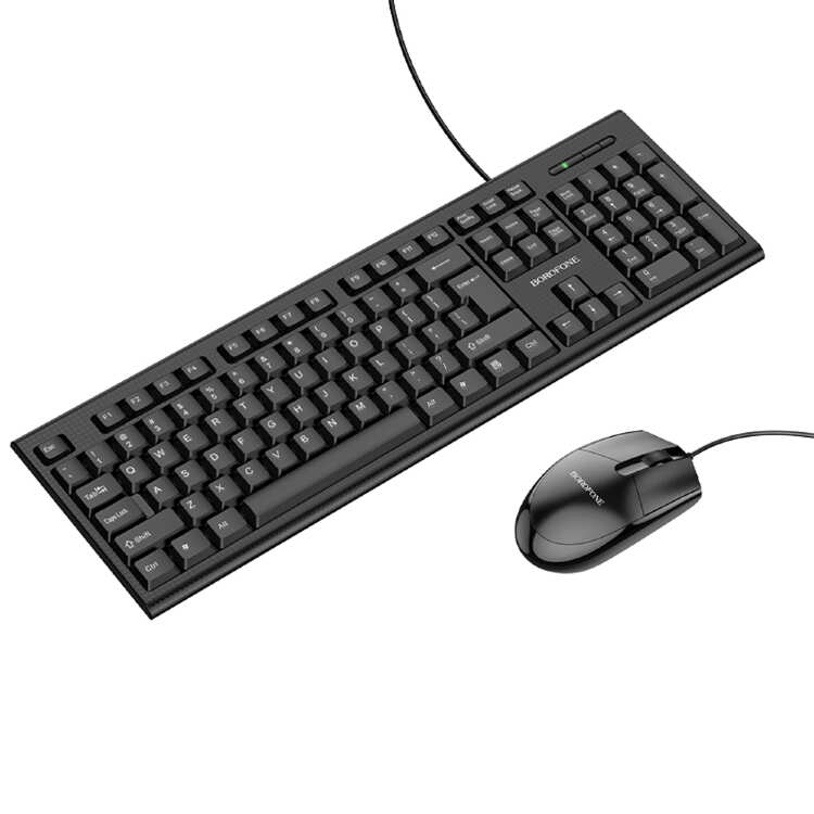 Заказать онлайн Комплект Borofone BG6 клавиатура+мышка проводные в интернет-магазине компьютерной техники com-dv.ru с доставкой по Хабаровску недорого.