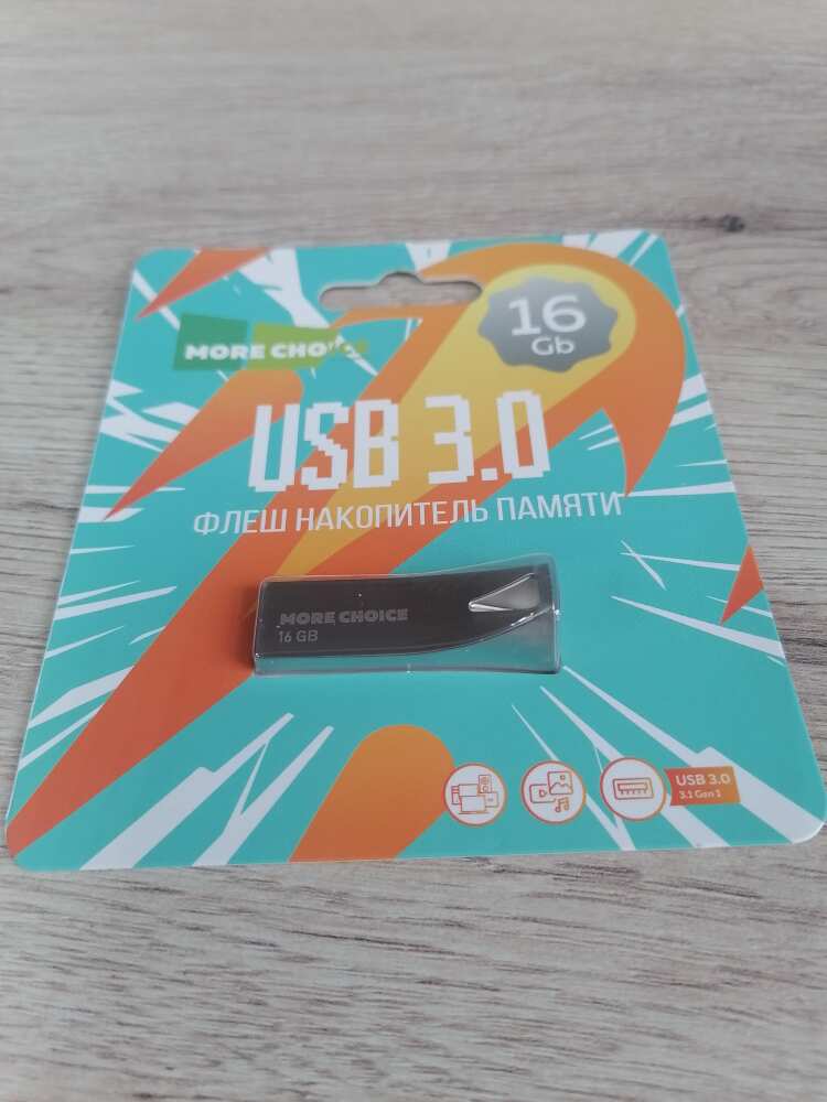 Заказать онлайн Флеш-карта More Choice 16Gb черная металл USB3.0 в интернет-магазине компьютерной техники com-dv.ru с доставкой по Хабаровску недорого.