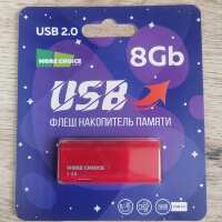 Купить онлайн Флеш-карта More Choice 8Gb красная с колпачком USB2.0 в интернет-магазине компьютерной техники com-dv.ru с доставкой по Хабаровску недорого.