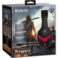 Купить онлайн Defender игровая SCRAPPER 500 стерео-гарнитура черно\красная в интернет-магазине компьютерной техники com-dv.ru с доставкой по Хабаровску недорого.